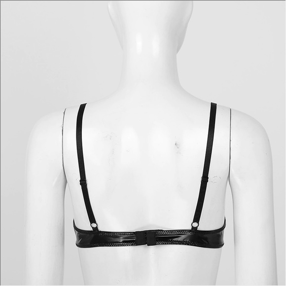 Patent Leather Balconette bra, size L/29” C and S/26” A. - Picture 5 of 12